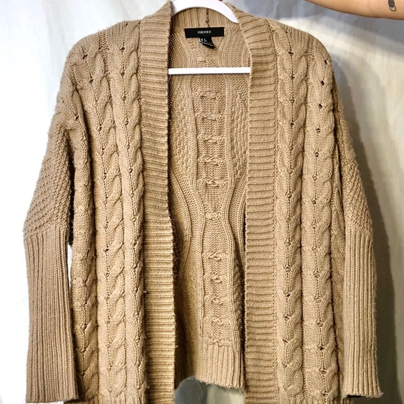 Knitted light brown cardigan - Picture 4 of 5